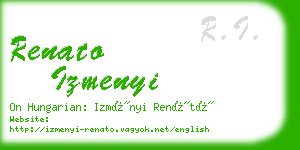 renato izmenyi business card